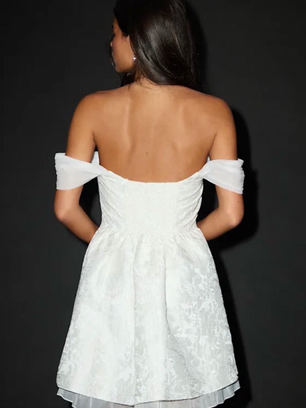 Lulu's White Off-Shoulder Mini Dress